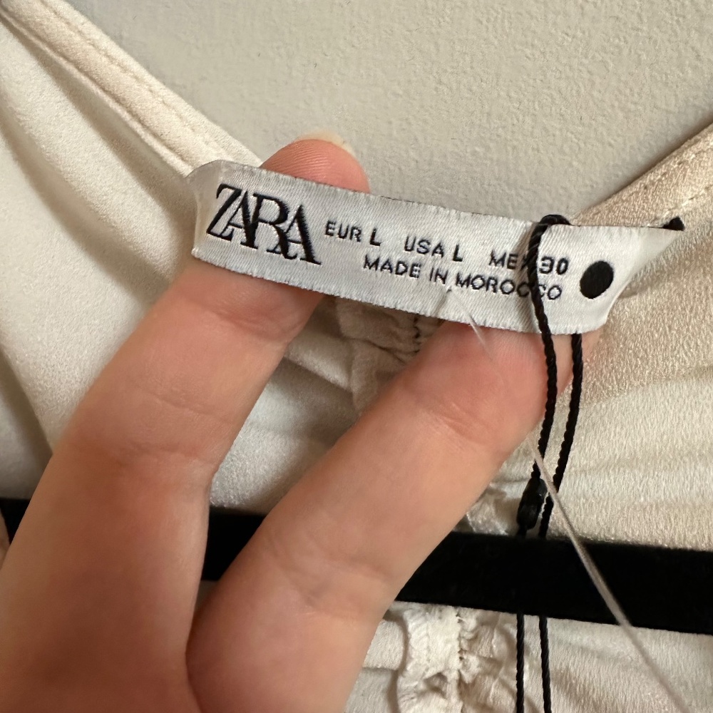 NWT Zara Ruched Long Sleeve Top - Picture 4 of 8
